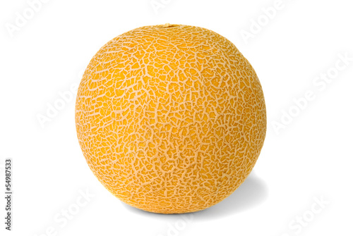 Fresh ripe melon over white background