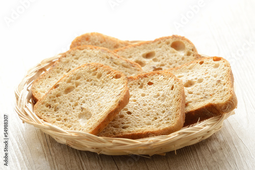 Cesto di pane a fette