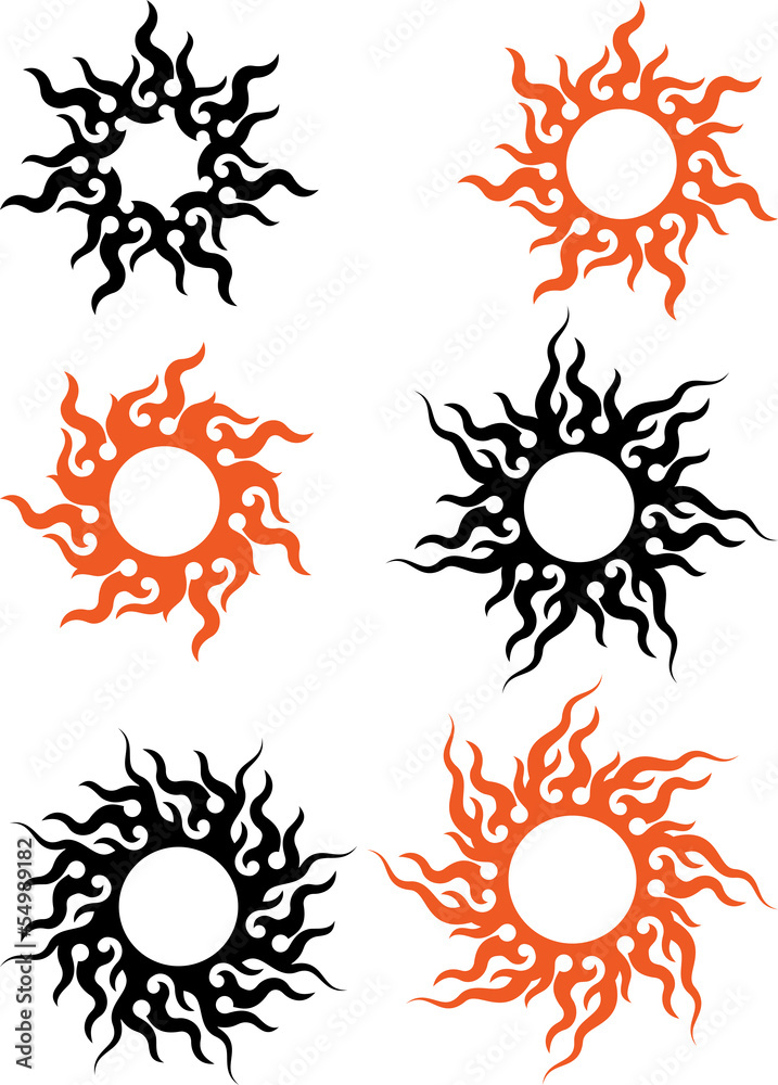 Sun Tattoo Tribal Design Sun Tattoo Tribal Design