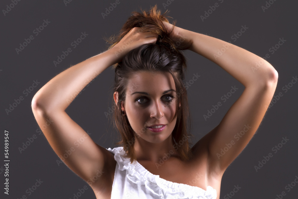Fototapeta premium Arms raised