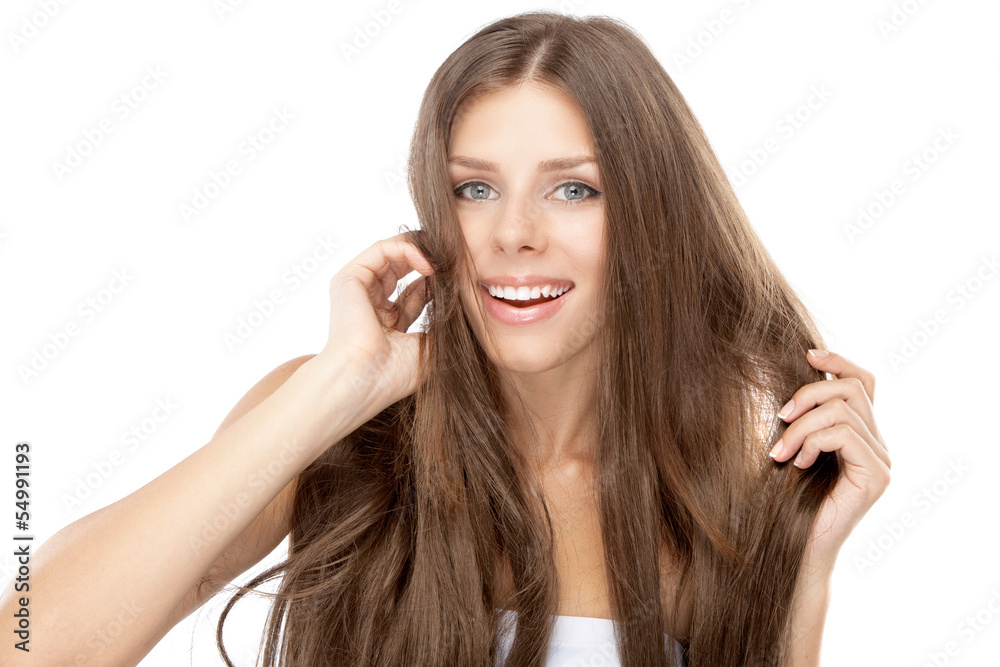 Beautiful young woman face portrait Beautiful young woman face portrait