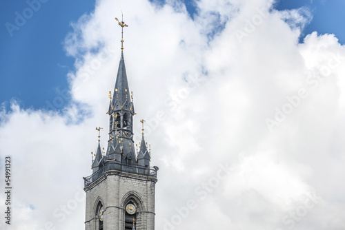 The belfry (French: beffroi) of Tournai, Belgium photo