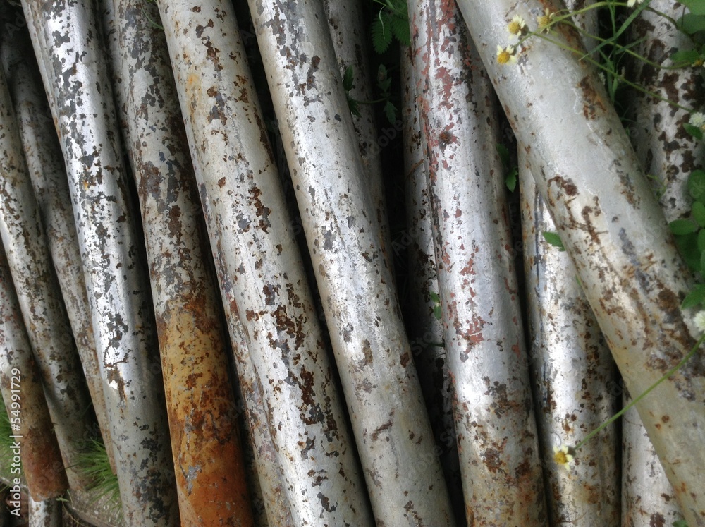 iron pipes stacked iron pipes stacked