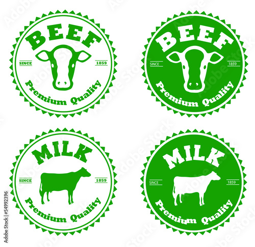 Label beef and milk
