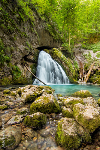Fototapeta Naklejka Na Ścianę i Meble -  Beautiful cascade in Transylvania, Romania, Western Carpathians