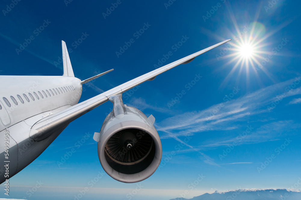 Fototapeta premium airplane flying down