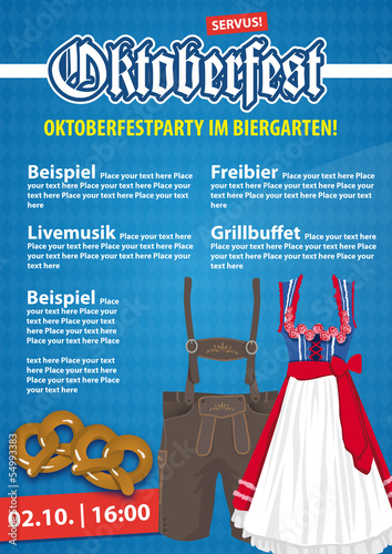 Oktoberfest Plakat Werbung