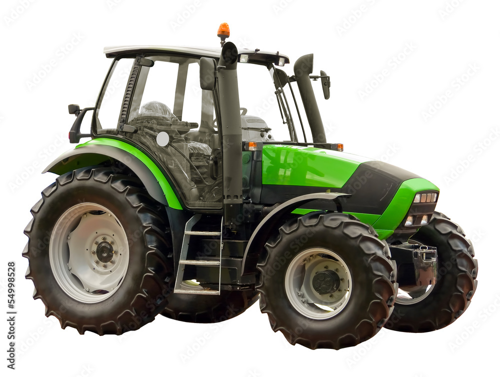Obraz premium Green farm tractor