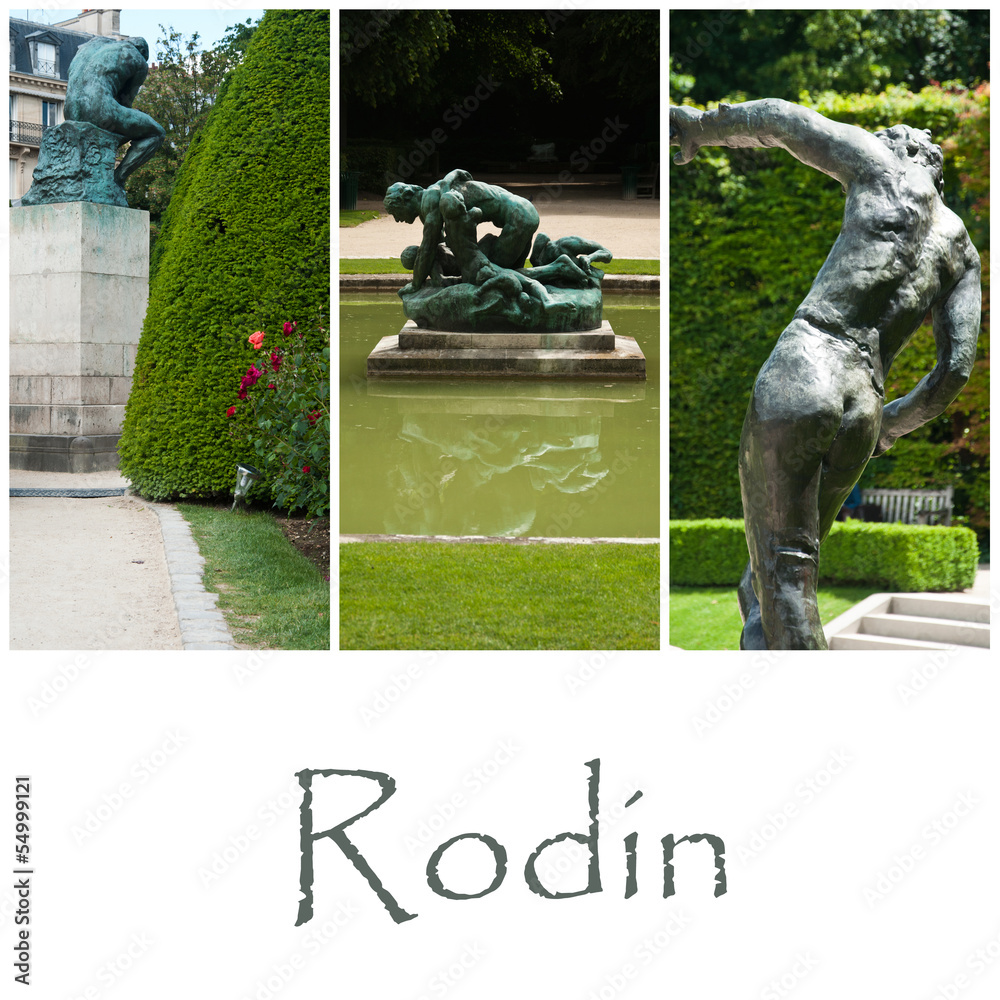 Naklejka premium composition musée Rodin