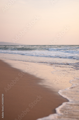 夕暮れの砂浜
