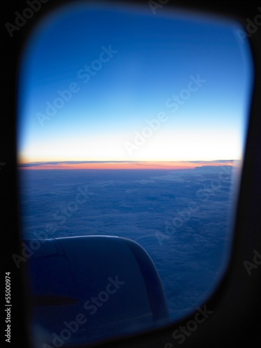 View from airplane in flight