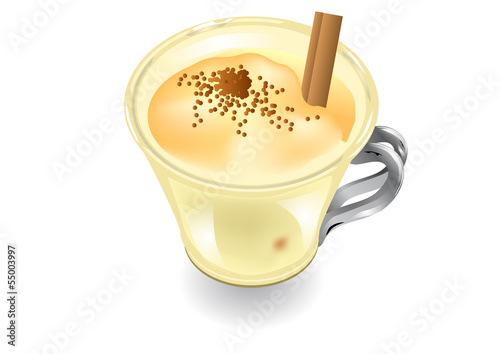 eggnog on a white background