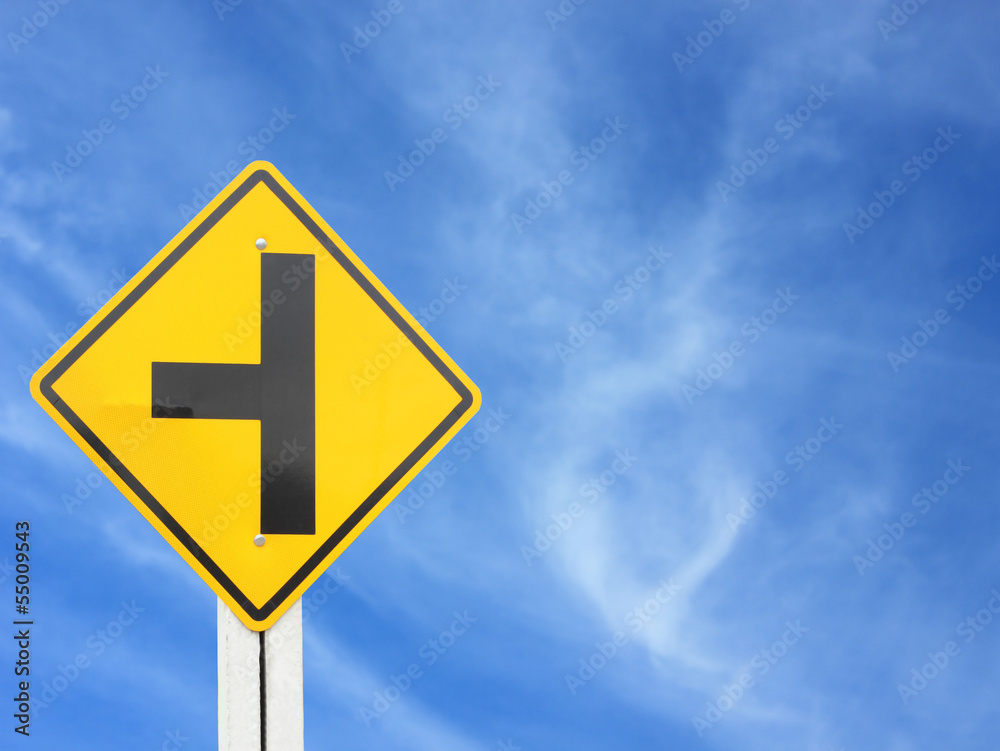 Yellow road sign Yellow road sign