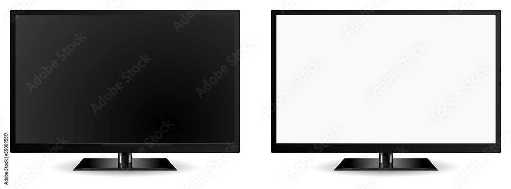 modern tv vector 3d icon - obrazy, fototapety, plakaty 