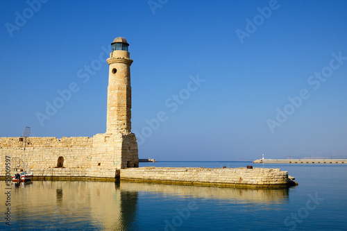 Old venetian lighthouse in city of Rethymno, Crete, Greece © Anatoliy Sadovskiy
