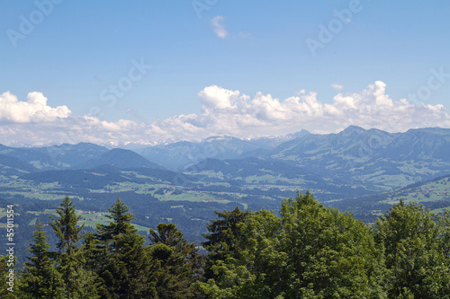View from the Pfaender near Bregenz in Austria