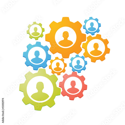 Gears teamwork concept
