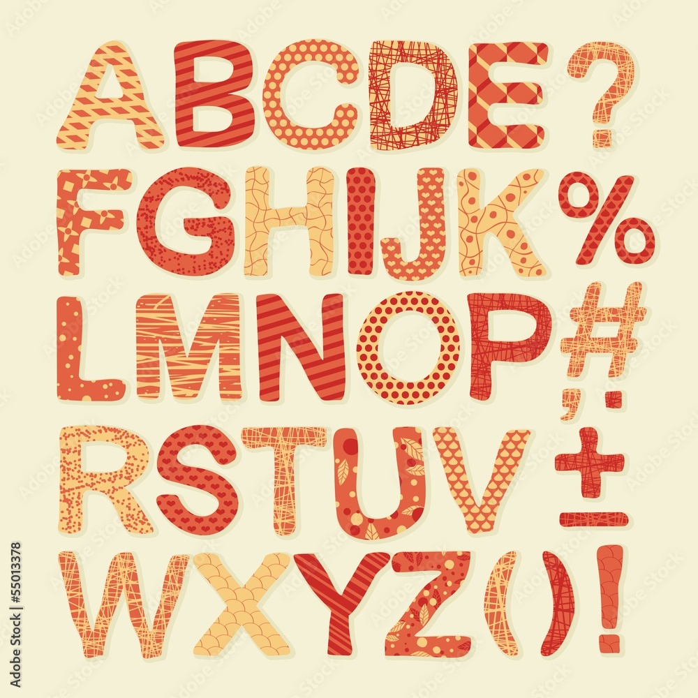 Textured Alphabet Set Textured Alphabet Set