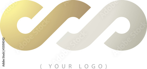 Nodo infinito oro e argento logo photo