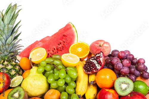 Huge group of fresh fruits