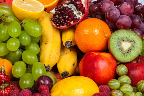 Huge group of fresh fruits