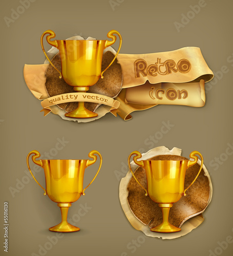 Gold trophy icon