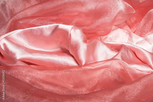 Pink silk.