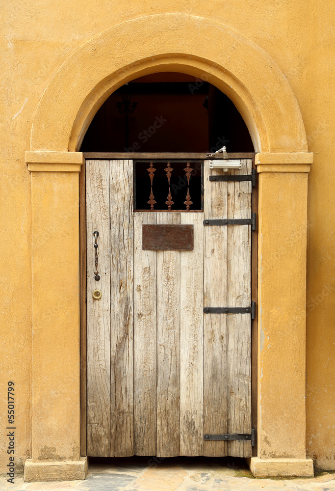 antique wooden door