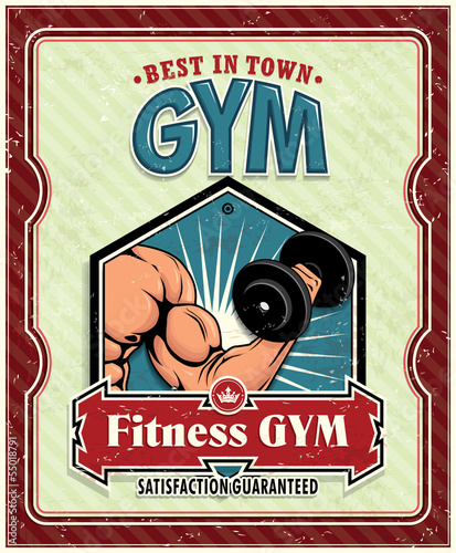 Vintage Fitness Club poster