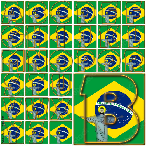 ABC alphabet characters font Brazil South America photo