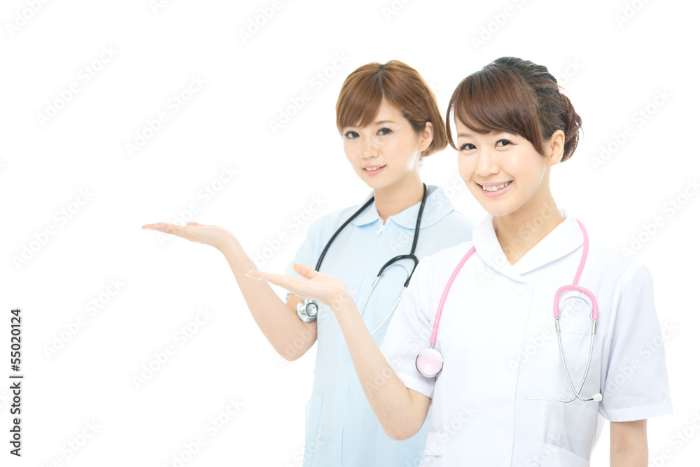 Beautiful asian hospital staff isolated on white backgroound Beautiful asian hospital staff isolated on white backgroound