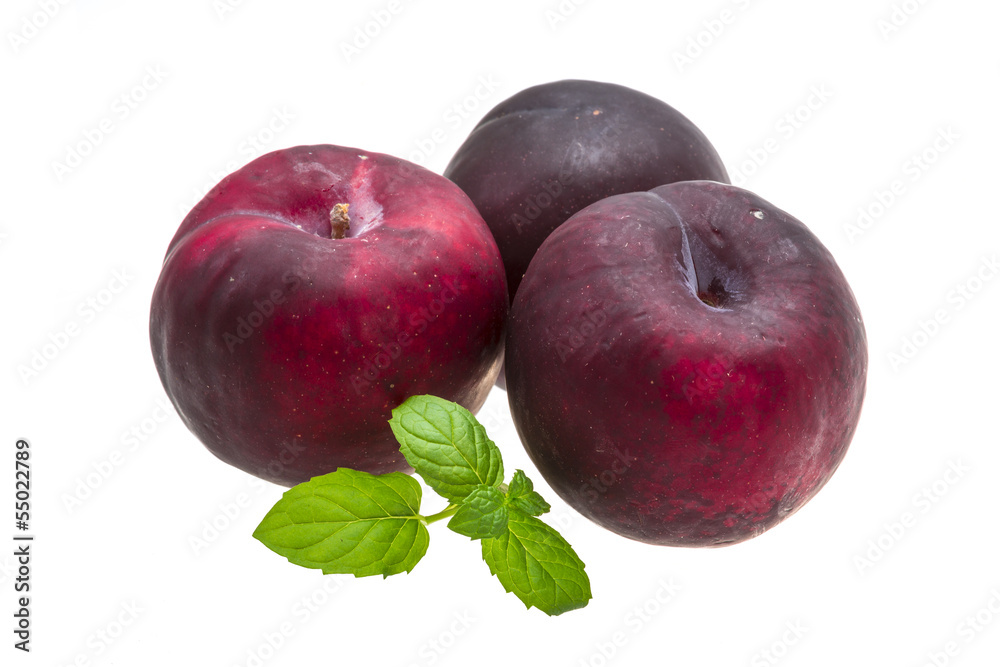 Fototapeta premium Heap of bright plums