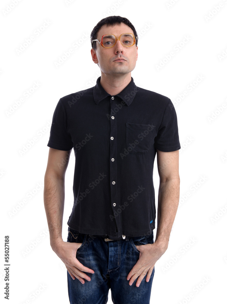 nerd man isolated on white nerd man isolated on white