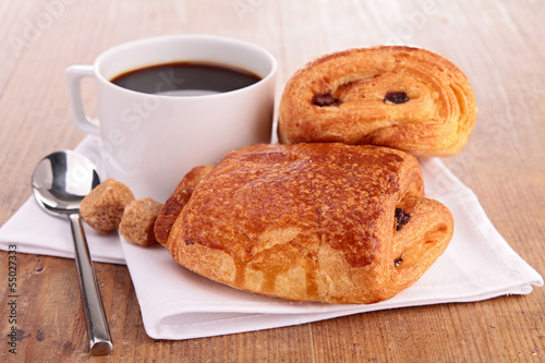 puff pastry and coffee cup