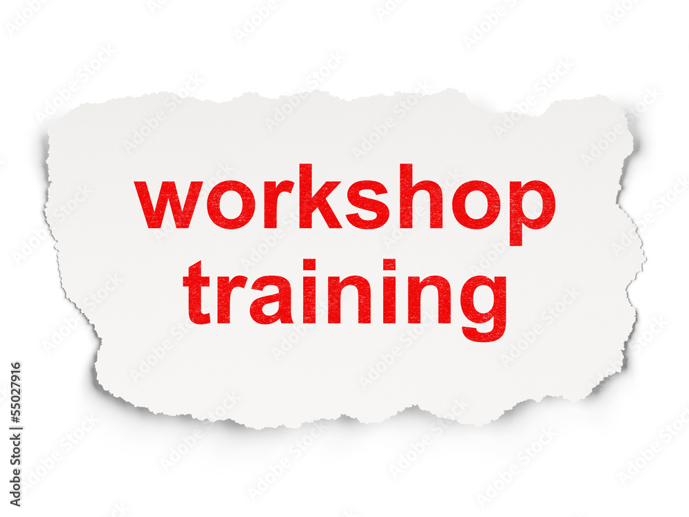 Education concept: Workshop Training on Paper background