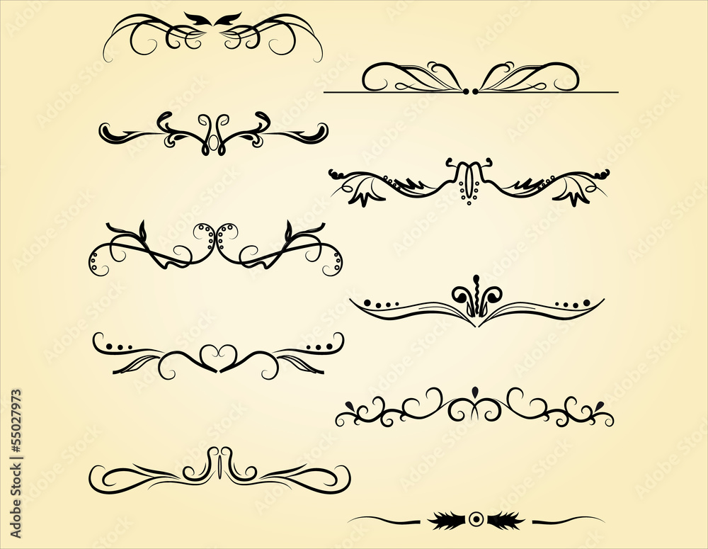 Obraz premium Ornamental design elements