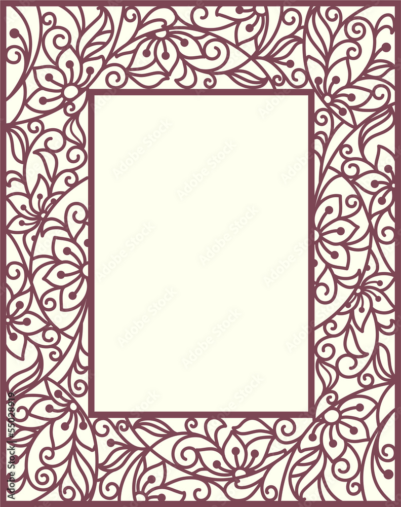 stylization floral frame