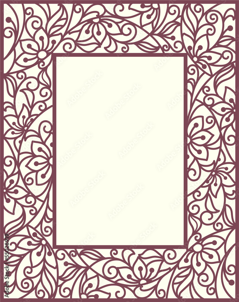 stylization floral frame stylization floral frame