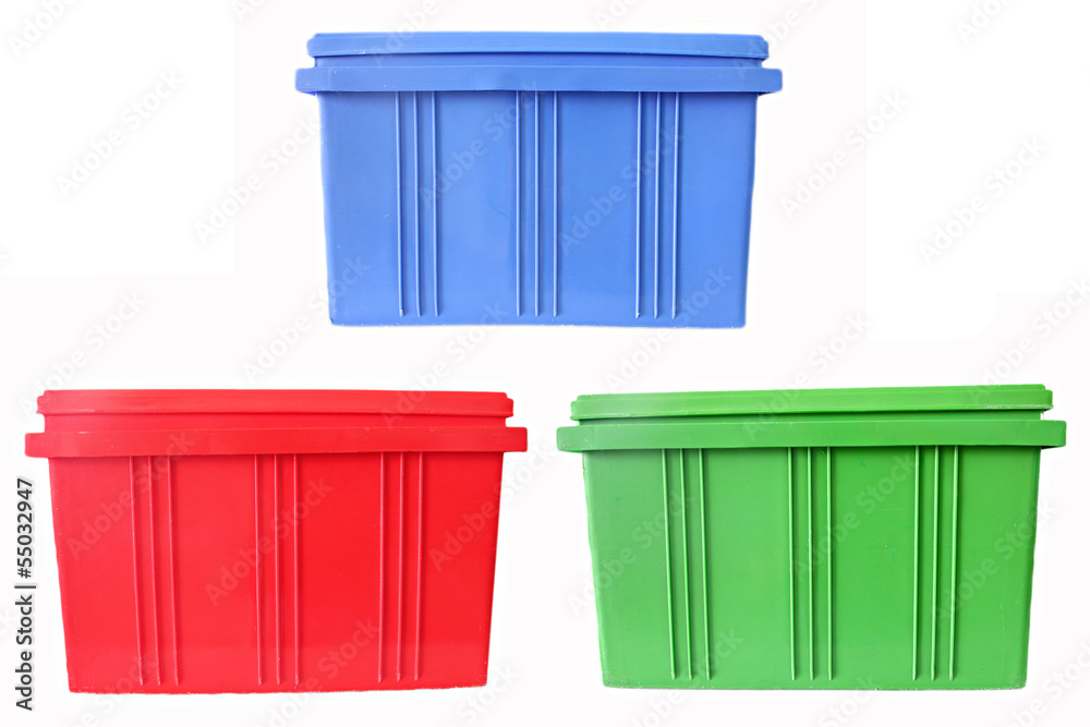 Blue,Red and Green Plastic box Packaging of finished goods. Blue,Red and Green Plastic box Packaging of finished goods.