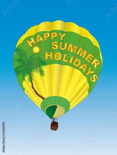 Mongolfière "happy summer holidays"