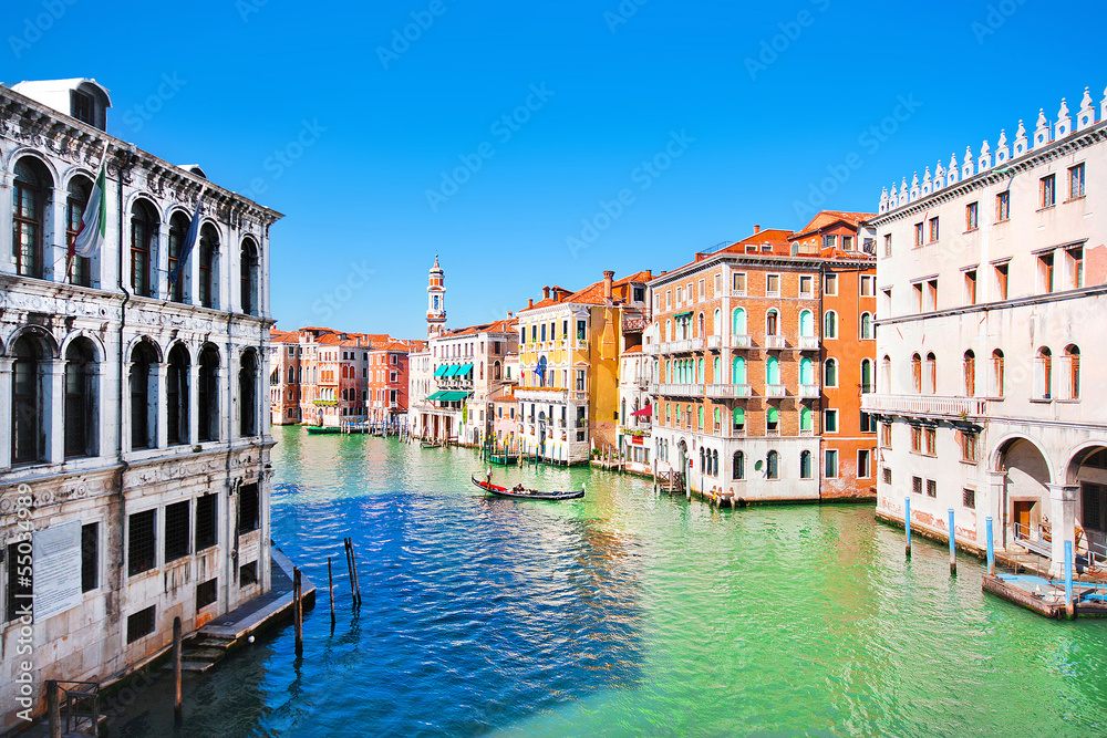 Famous Canal Grande in Venice, Italy