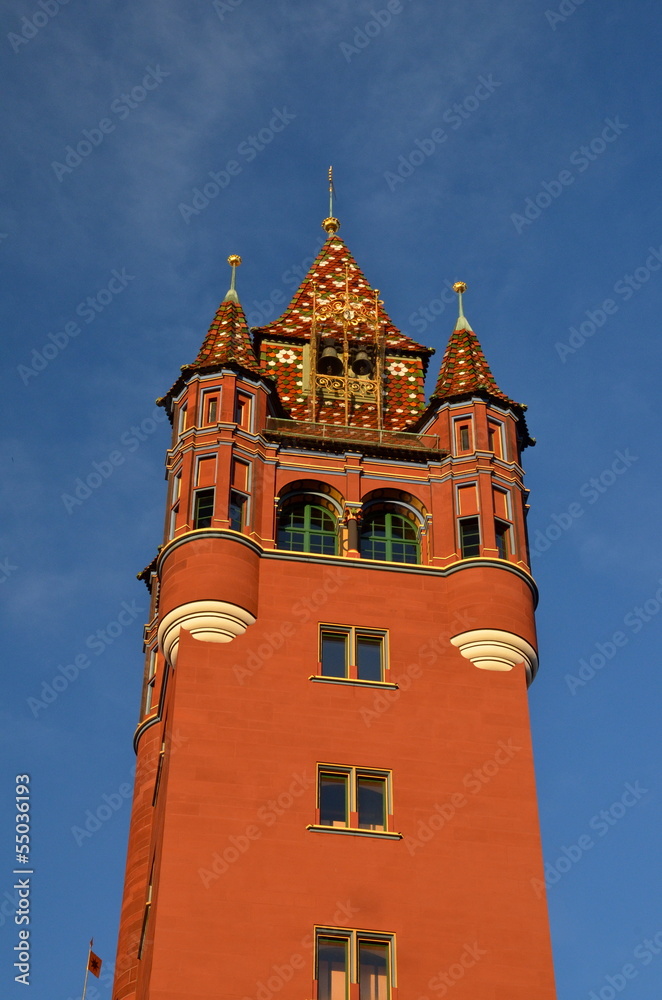 Belltower of Basel City Hall, Switzerland
