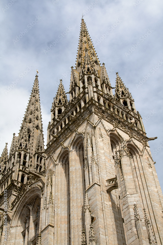 Fototapeta premium La cathédrale saint Corentin de Quimper
