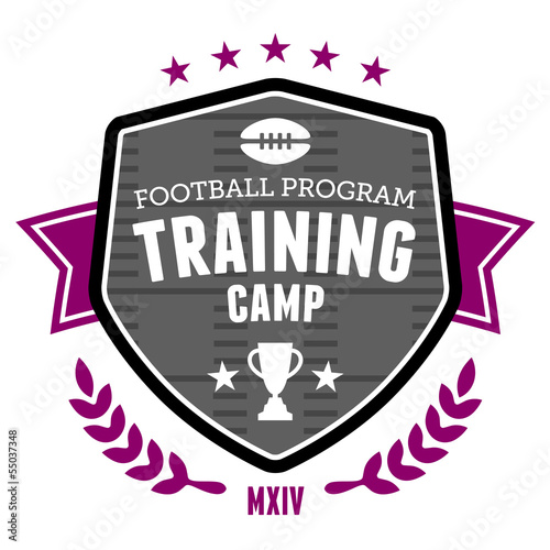 Football training camp emblem