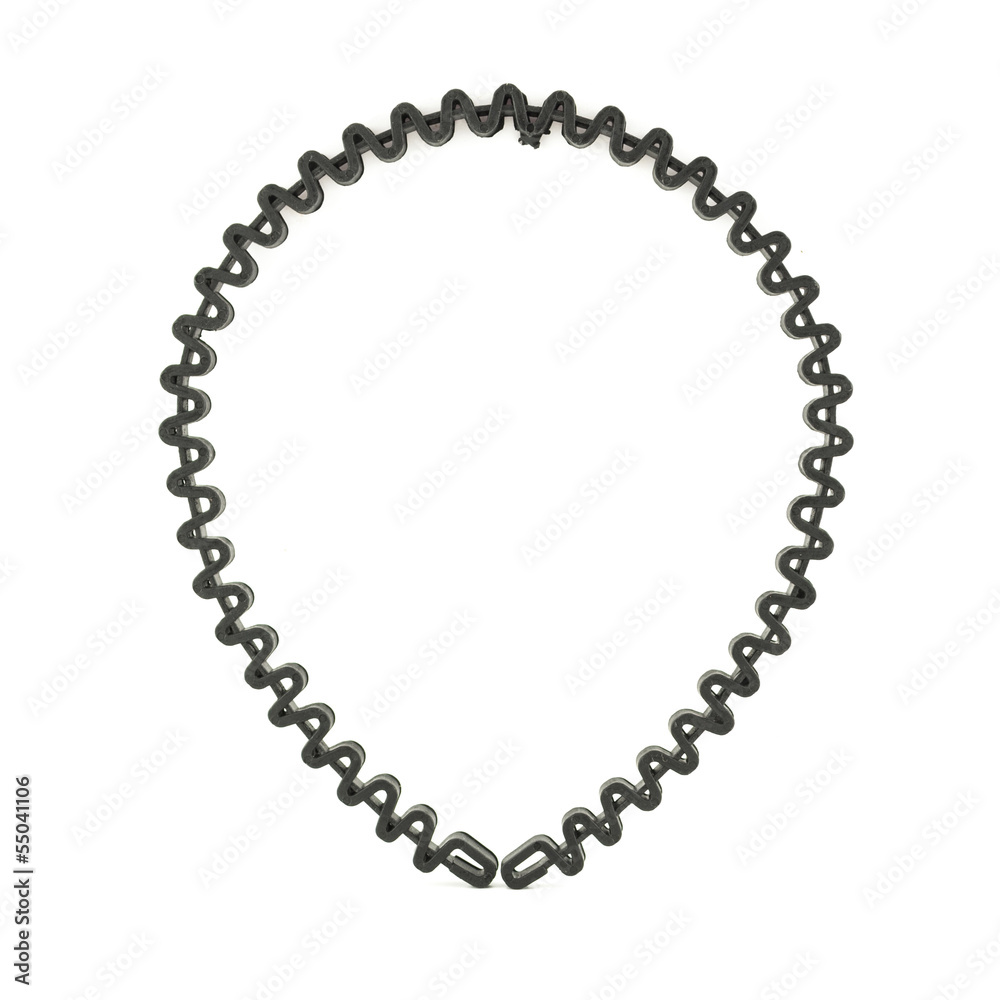 Black hair band isolated on white background Black hair band isolated on white background