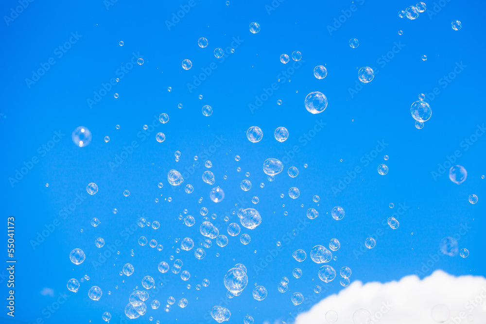 Many Bubbles in the blue sky