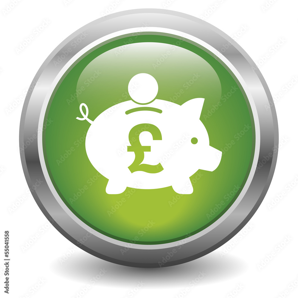 Pound piggy bank icon Pound piggy bank icon
