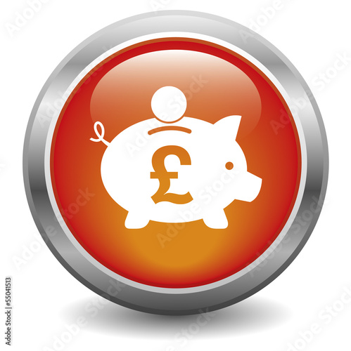 Pound piggy bank icon