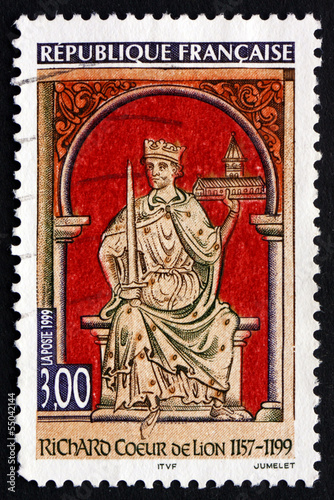 Postage stamp France 1999 Richard I, the Lionheart