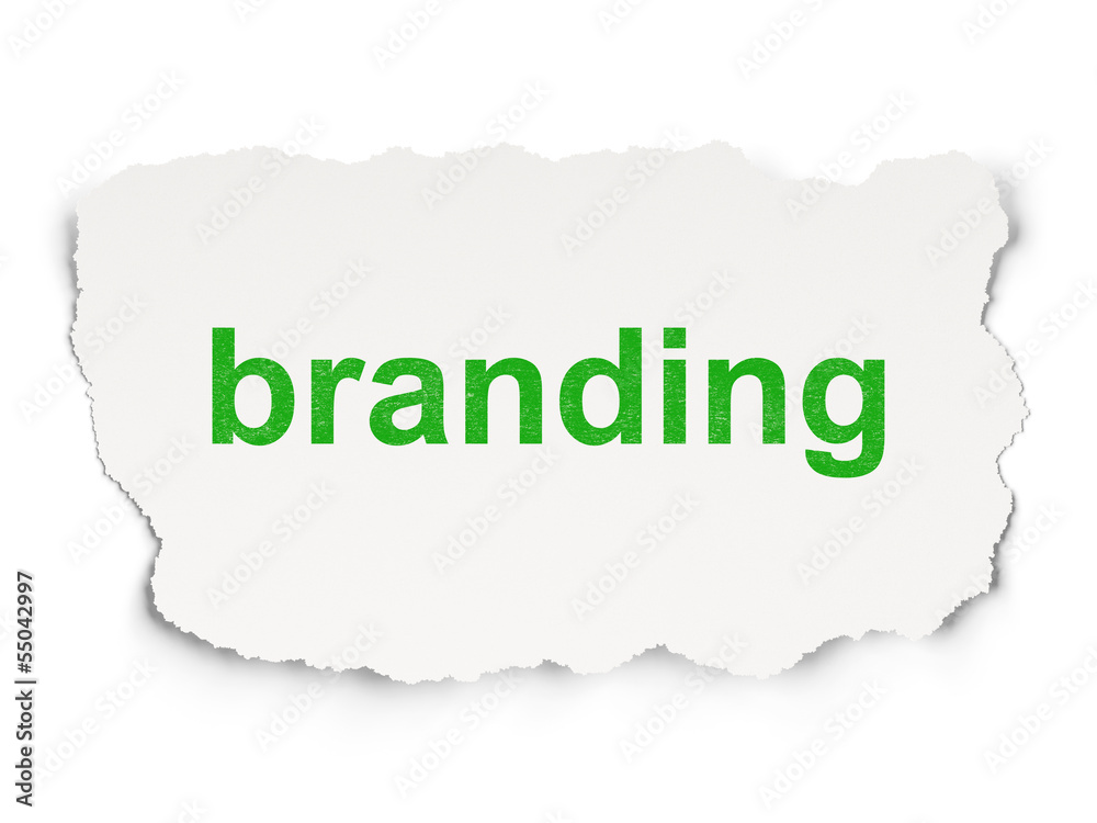 Marketing concept: Branding on Paper background Marketing concept: Branding on Paper background